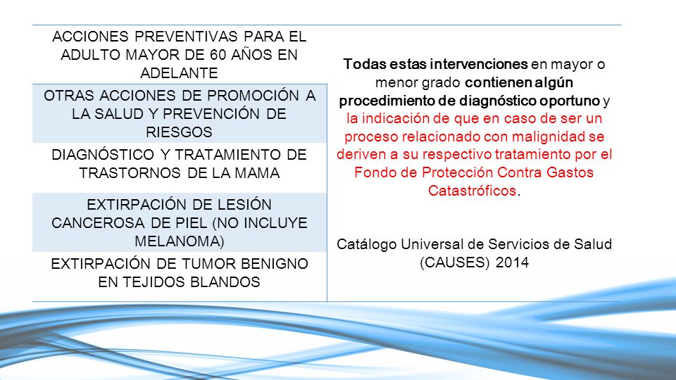ACCIONES PREVENTIVAS PARA EL ADULTO MAYOR DE 60 AÑOS EN ADELANTE
