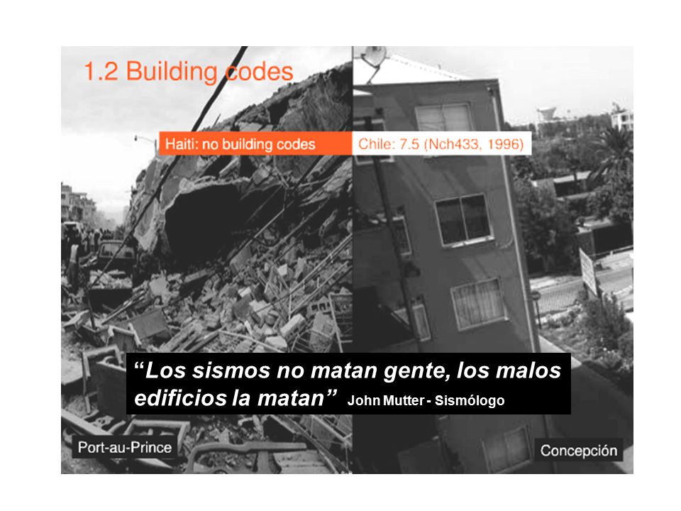 Los sismos no matan gente, los malos edificios la matan John Mutter - Sismólogo