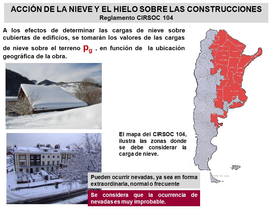 ACCIÓN DE LA NIEVE Y EL HIELO SOBRE LAS CONSTRUCCIONES