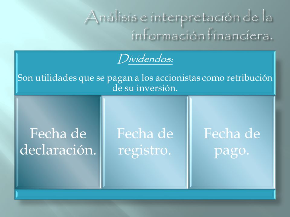Análisis e interpretación de la información financiera.