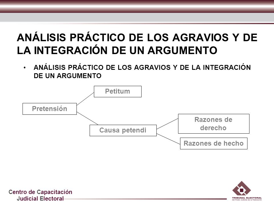 ANÁLISIS PRÁCTICO DE LOS AGRAVIOS Y DE LA INTEGRACIÓN DE UN ARGUMENTO