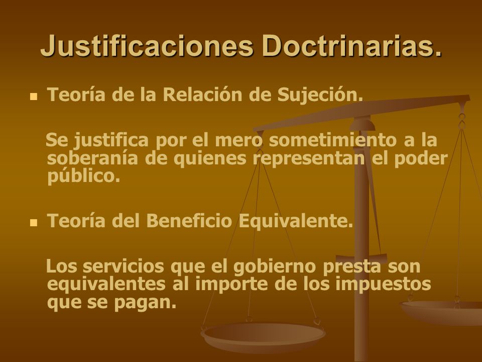 Justificaciones Doctrinarias.