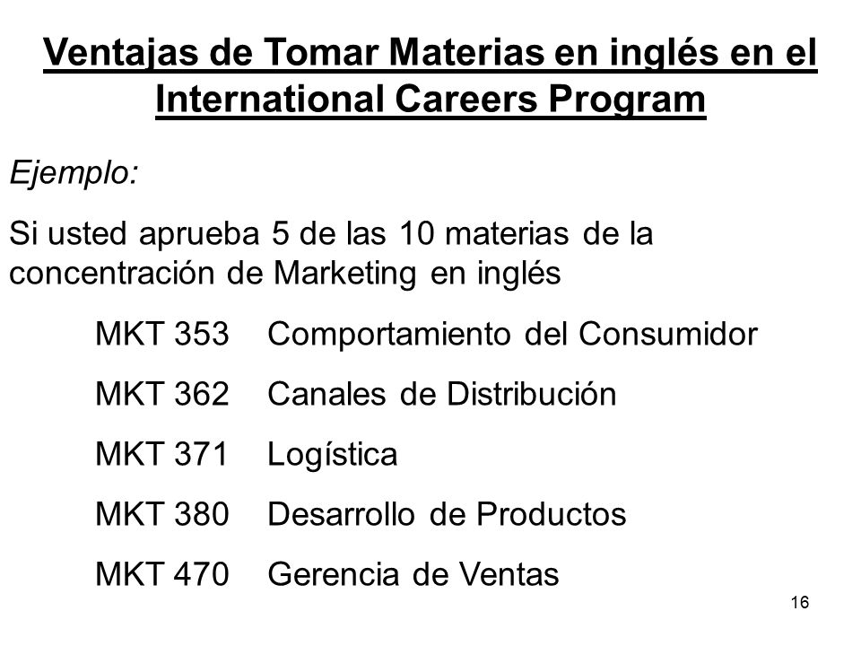 Ventajas de Tomar Materias en inglés en el International Careers Program