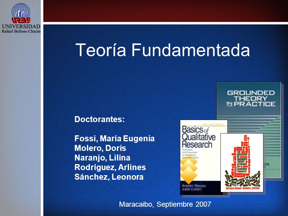 Teoría Fundamentada Doctorantes: Fossi, María Eugenia Molero, Doris