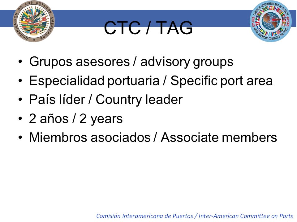 CTC / TAG Grupos asesores / advisory groups