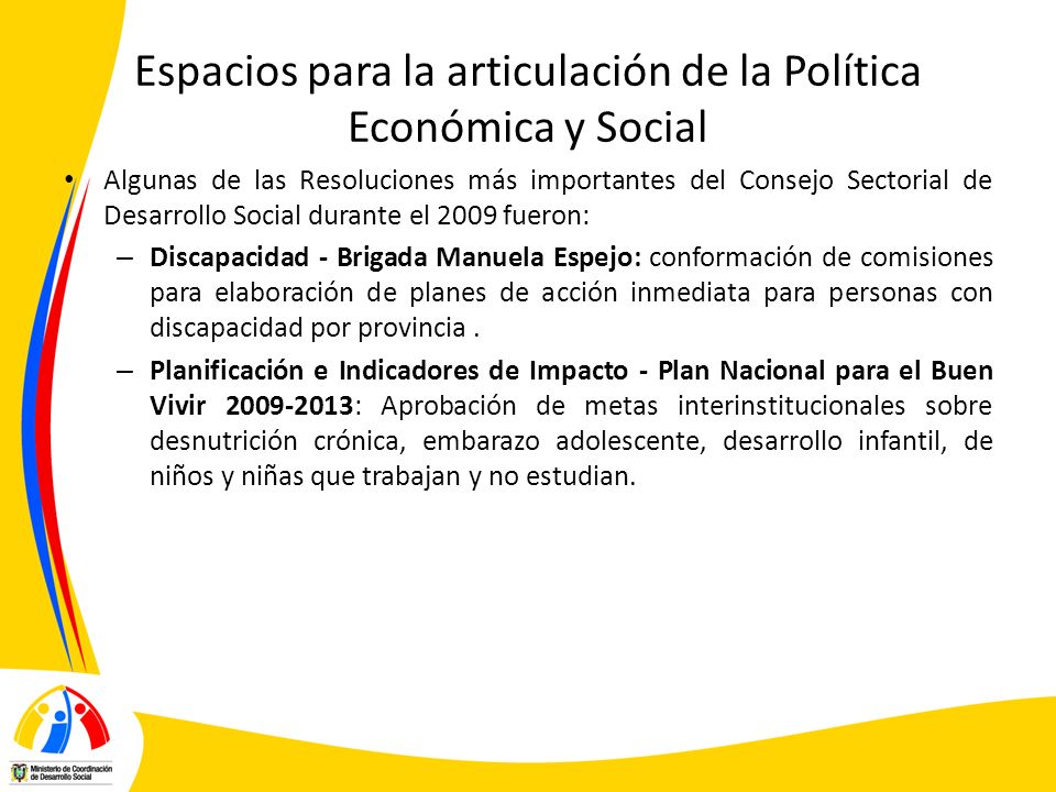 Espacios para la articulación de la Política Económica y Social