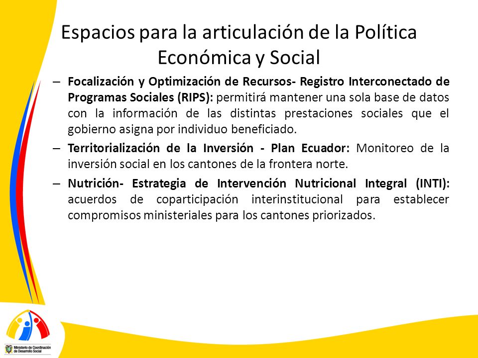 Espacios para la articulación de la Política Económica y Social