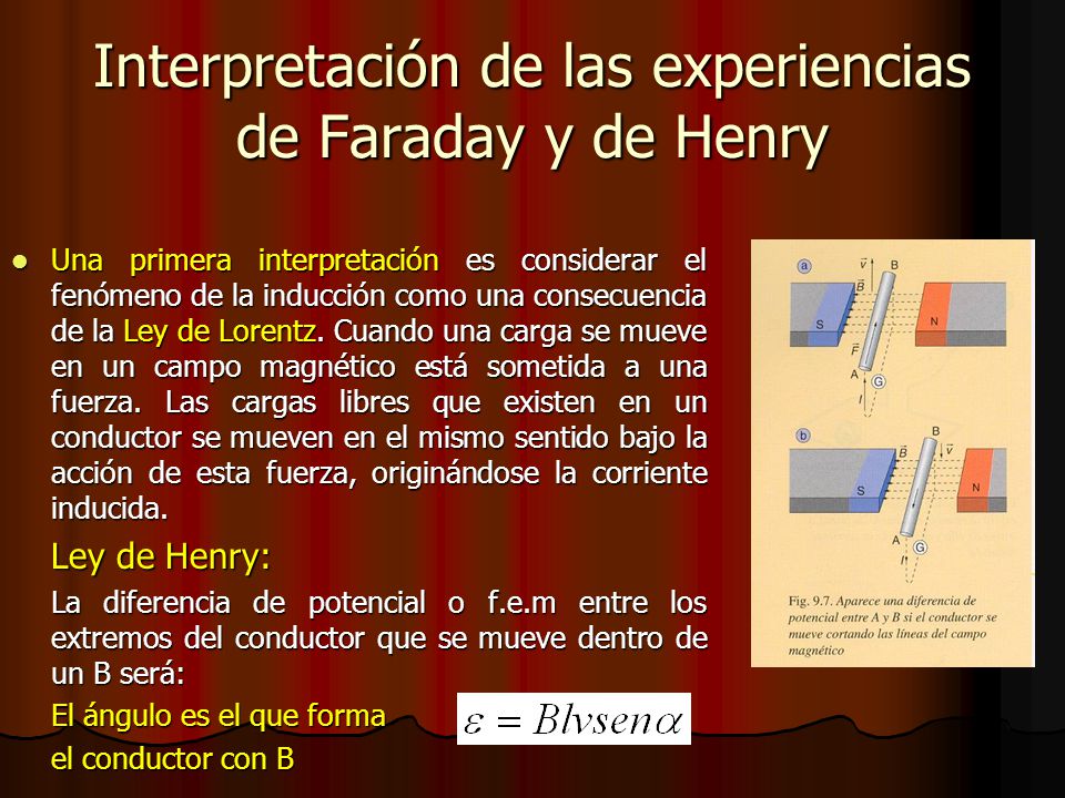Interpretación de las experiencias de Faraday y de Henry