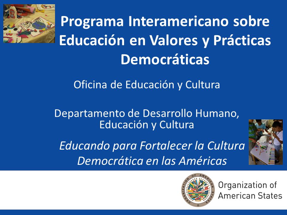 Programa Interamericano sobre Educación en Valores y Prácticas Democráticas
