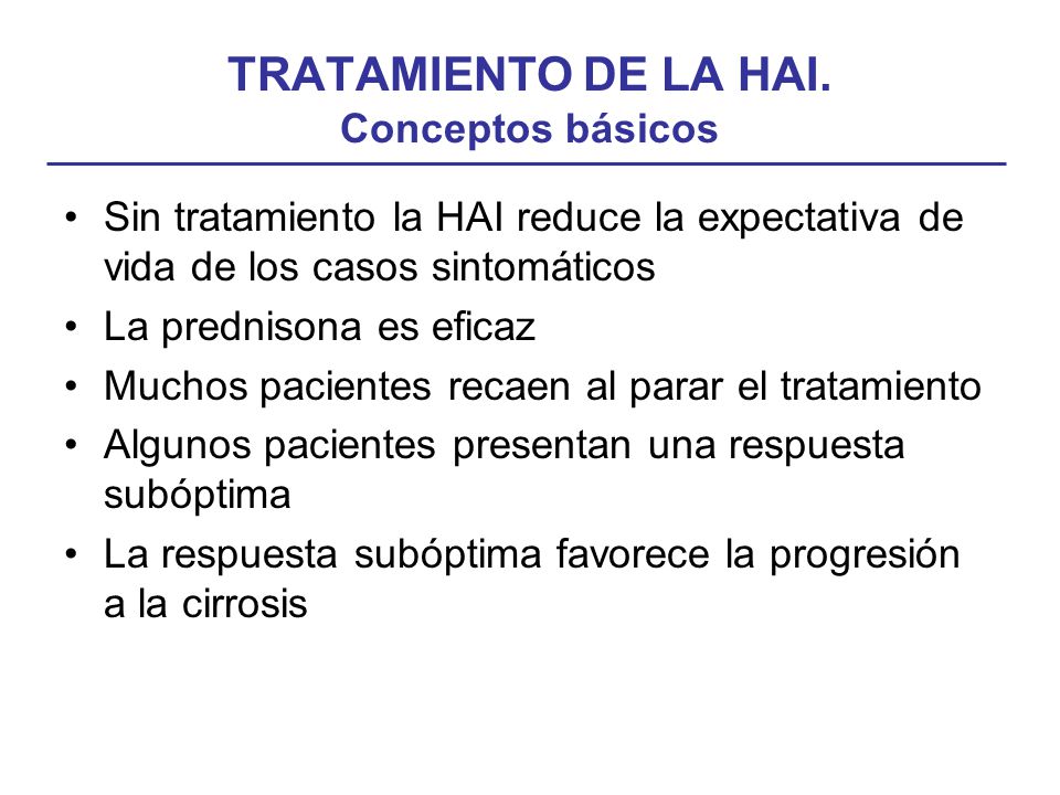 TRATAMIENTO DE LA HAI. Conceptos básicos