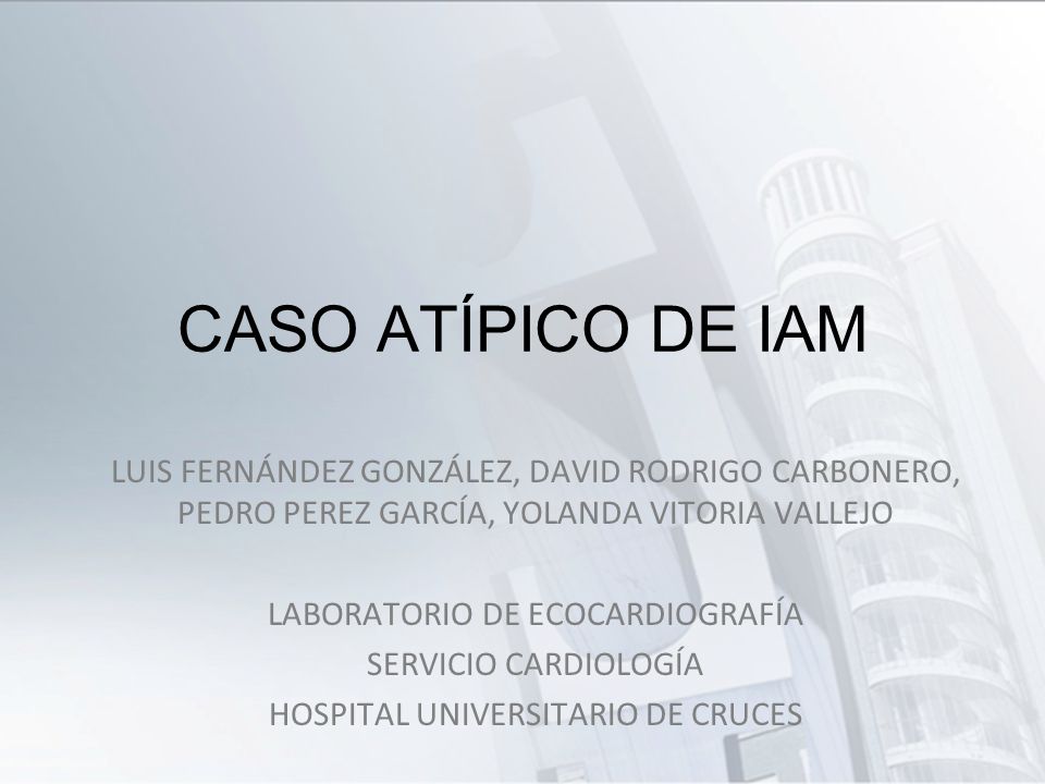 CASO ATÍPICO DE IAM LUIS FERNÁNDEZ GONZÁLEZ, DAVID RODRIGO CARBONERO, PEDRO PEREZ GARCÍA, YOLANDA VITORIA VALLEJO.