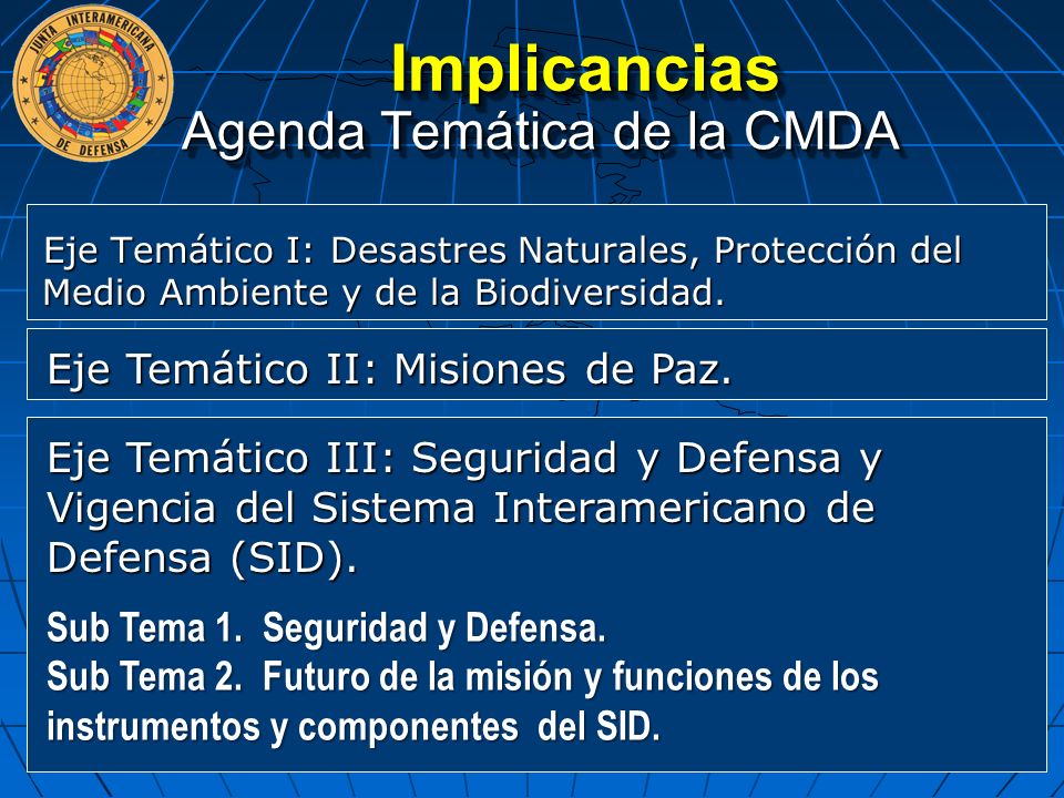 Agenda Temática de la CMDA