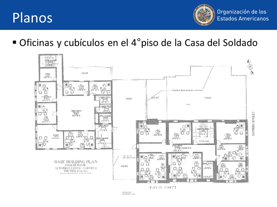 Planos Oficinas y cubículos en el 4°piso de la Casa del Soldado