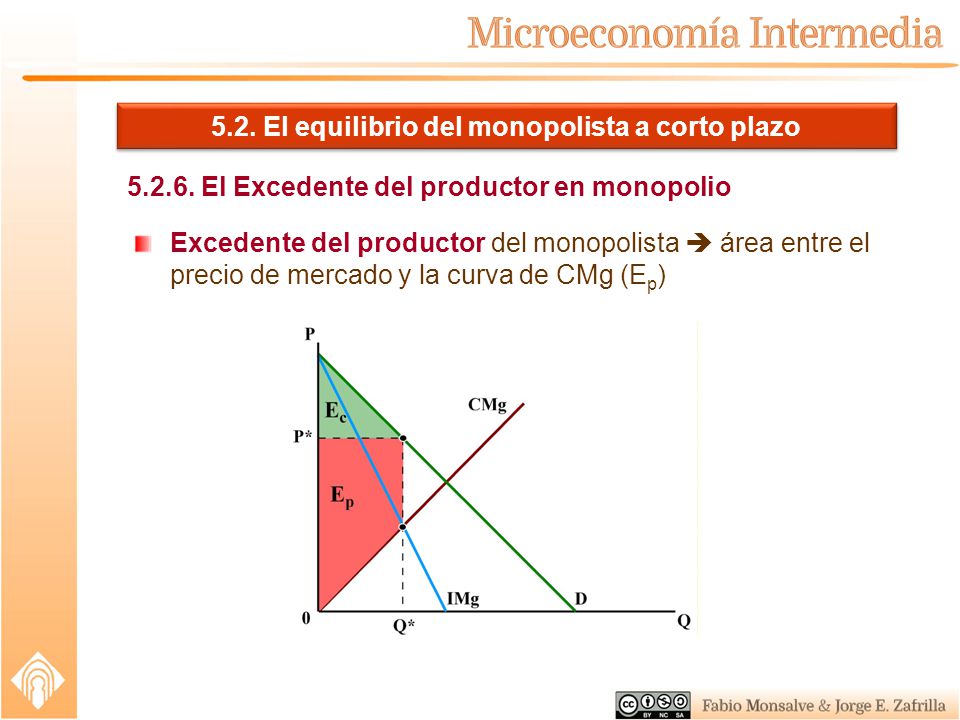 5.2. El equilibrio del monopolista a corto plazo