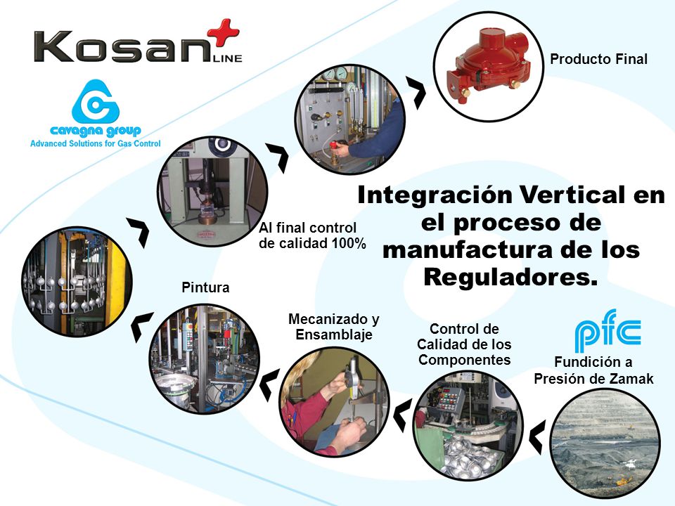 Integración Vertical en el proceso de manufactura de los Reguladores.