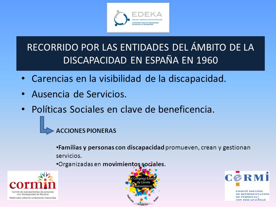 Carencias en la visibilidad de la discapacidad. Ausencia de Servicios.