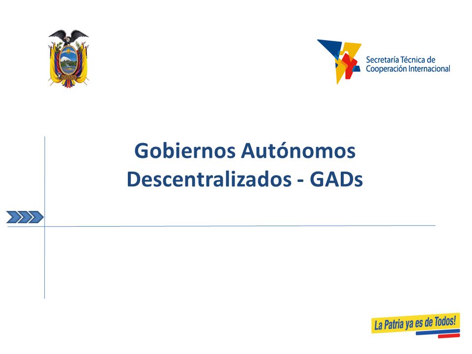 Gobiernos Autónomos Descentralizados - GADs