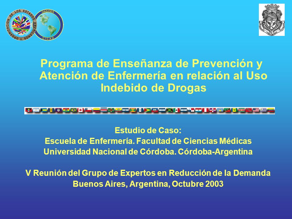 Programa de Enseñanza de Prevención y Atención de Enfermería en relación al Uso Indebido de Drogas