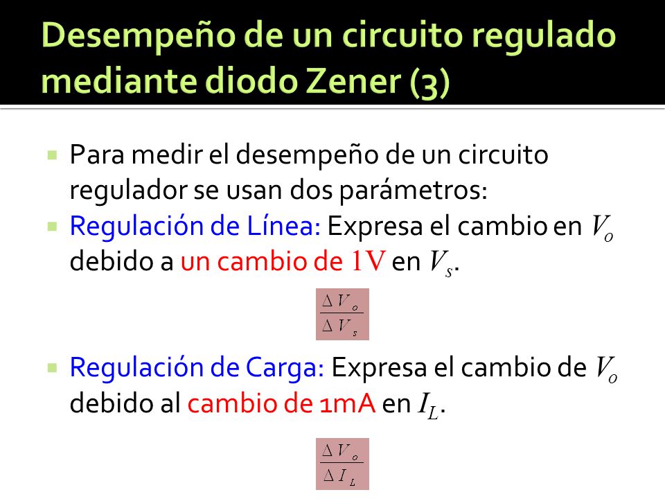Desempeño de un circuito regulado mediante diodo Zener (3)
