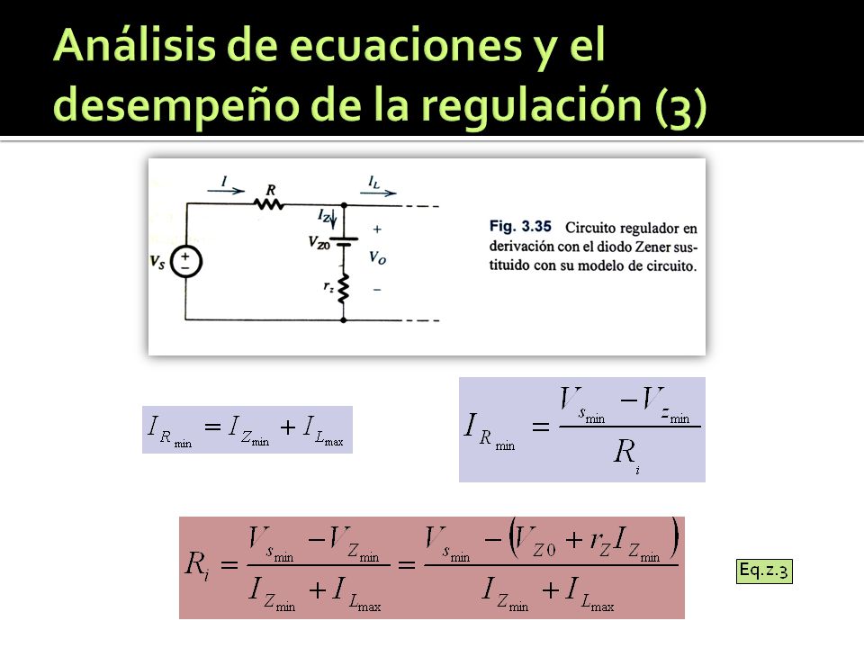 Análisis de ecuaciones y el desempeño de la regulación (3)