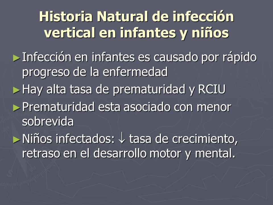 Historia Natural de infección vertical en infantes y niños
