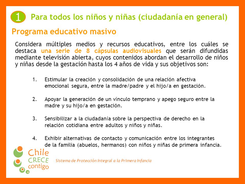1 Para todos los niños y niñas (ciudadanía en general)