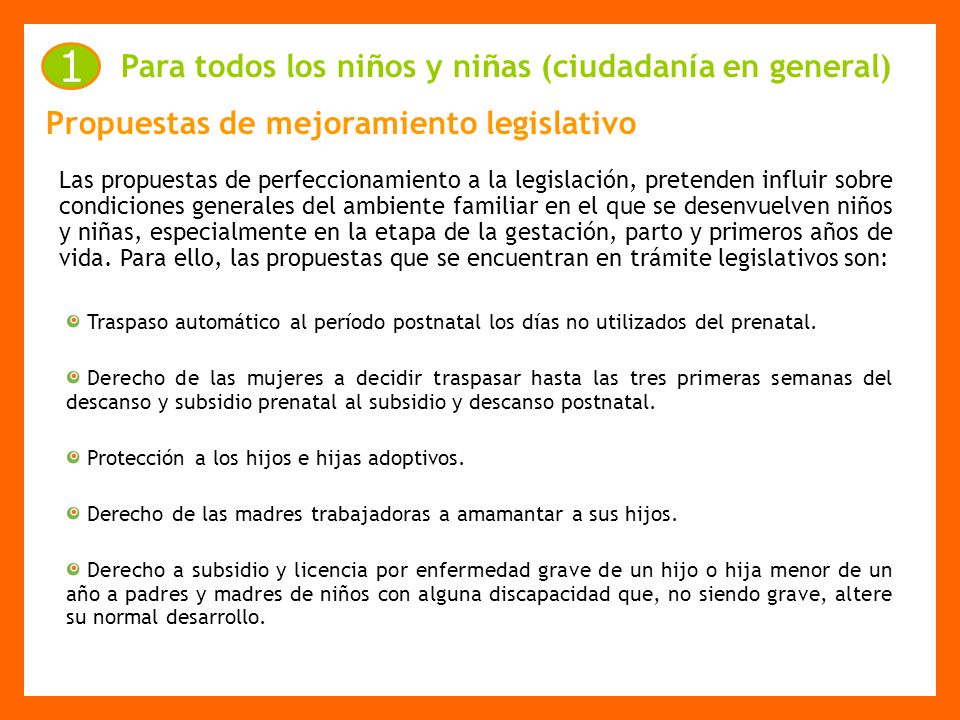 1 Para todos los niños y niñas (ciudadanía en general)