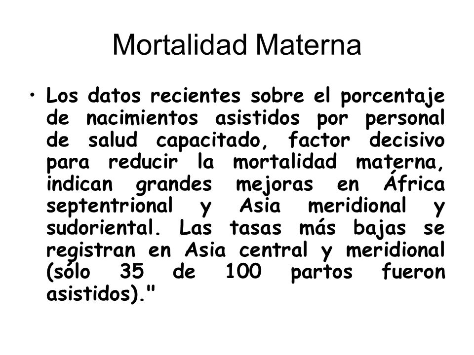 Mortalidad Materna