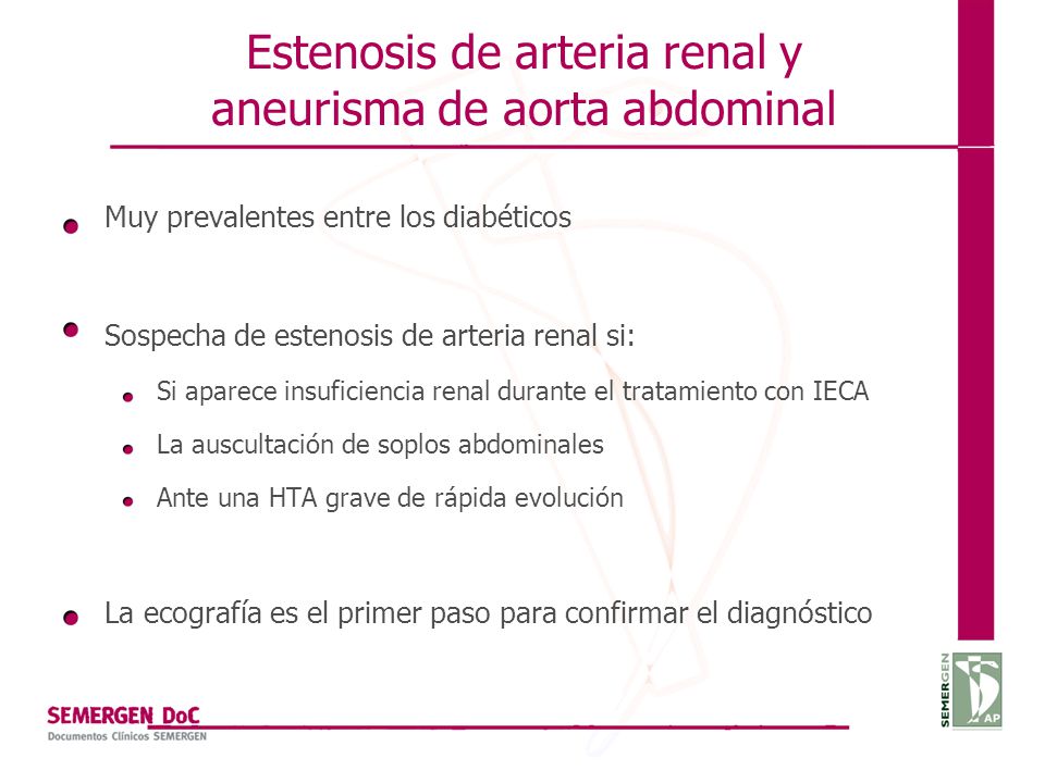 Estenosis de arteria renal y aneurisma de aorta abdominal