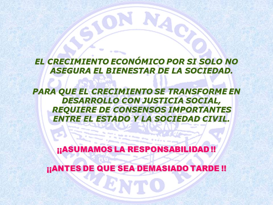 ¡¡ASUMAMOS LA RESPONSABILIDAD !! ¡¡ANTES DE QUE SEA DEMASIADO TARDE !!