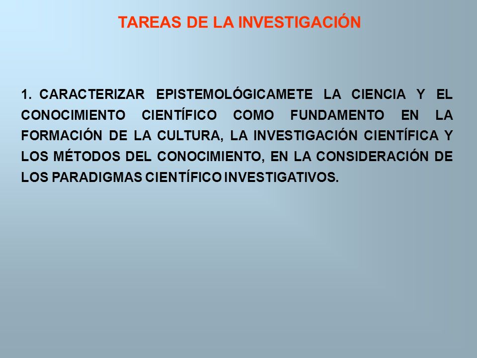 TAREAS DE LA INVESTIGACIÓN