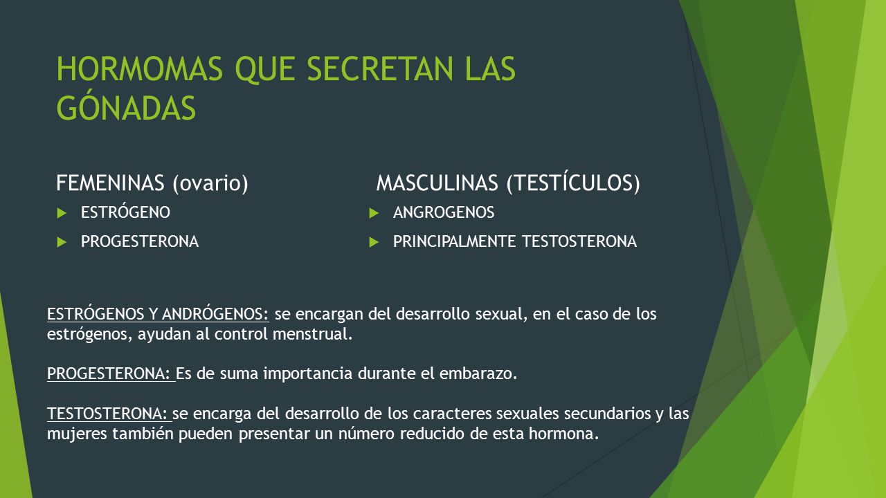 HORMOMAS QUE SECRETAN LAS GÓNADAS