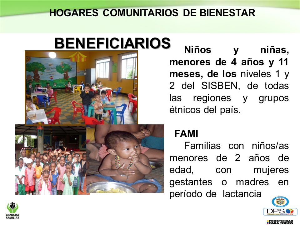 HOGARES COMUNITARIOS DE BIENESTAR