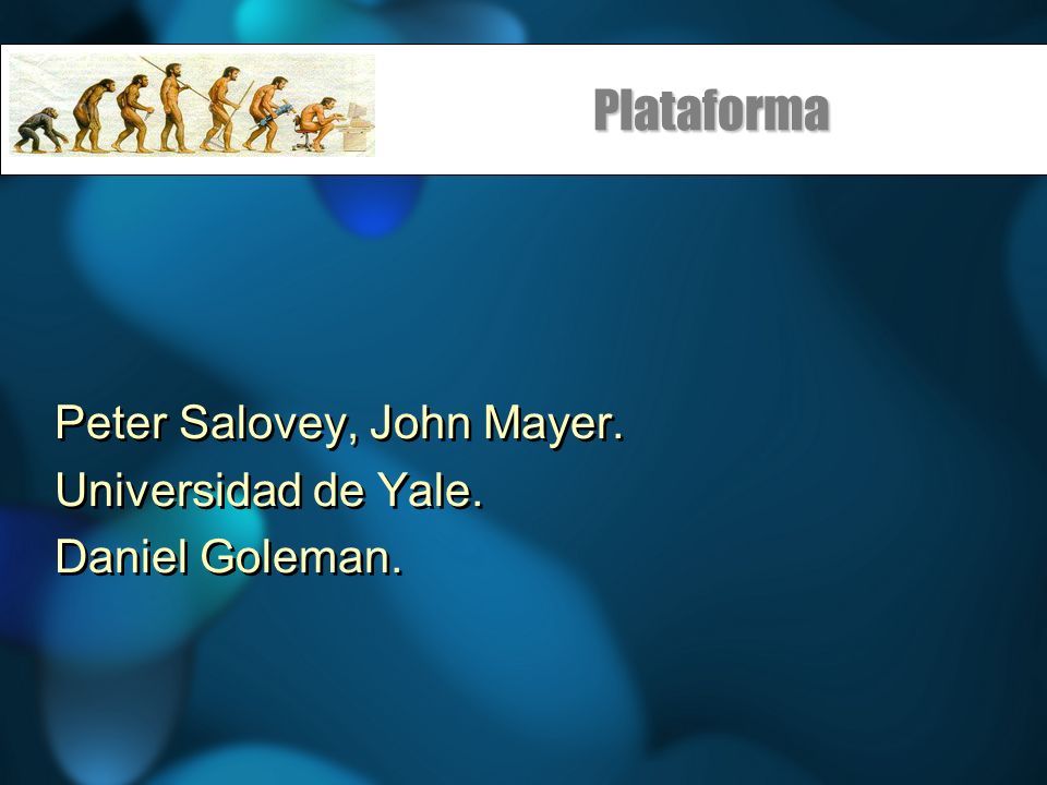 Plataforma Peter Salovey, John Mayer. Universidad de Yale.