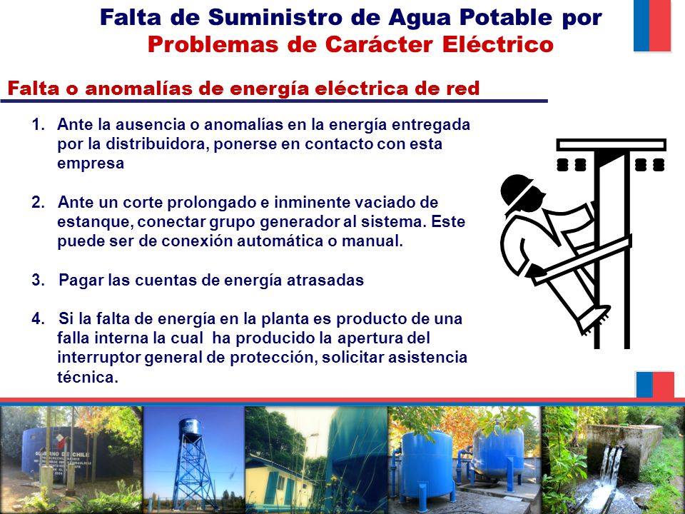 Falta de Suministro de Agua Potable por Problemas de Carácter Eléctrico
