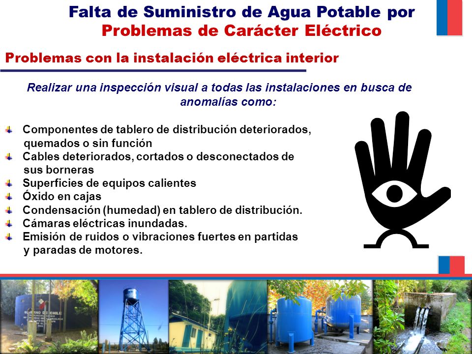 Falta de Suministro de Agua Potable por Problemas de Carácter Eléctrico