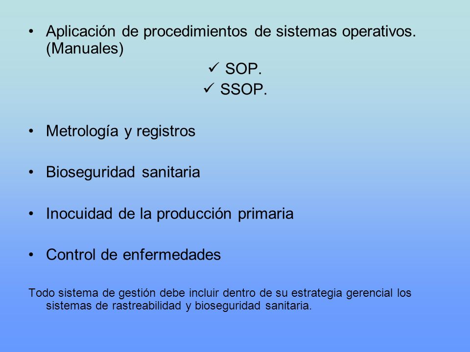 Aplicación de procedimientos de sistemas operativos. (Manuales) SOP.