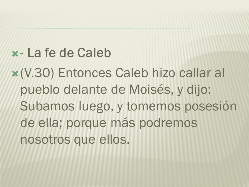 - La fe de Caleb