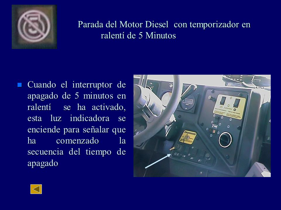 C-4 Parada del Motor Diesel con temporizador en ralentí de 5 Minutos