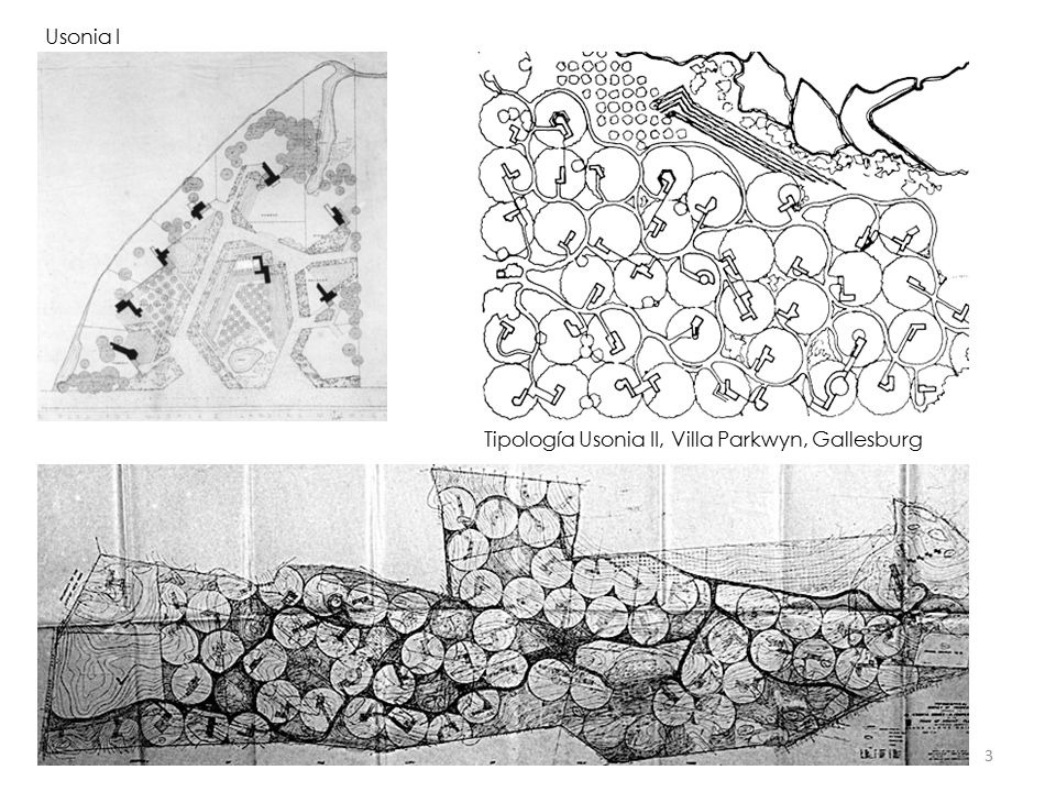 Usonia I Tipología Usonia II, Villa Parkwyn, Gallesburg