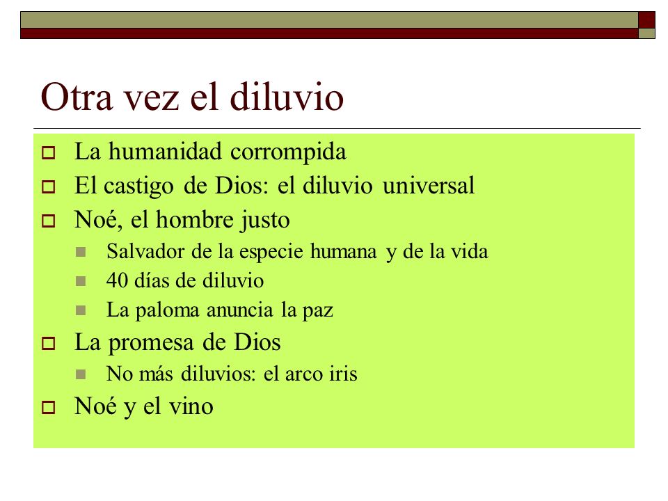 Otra vez el diluvio La humanidad corrompida