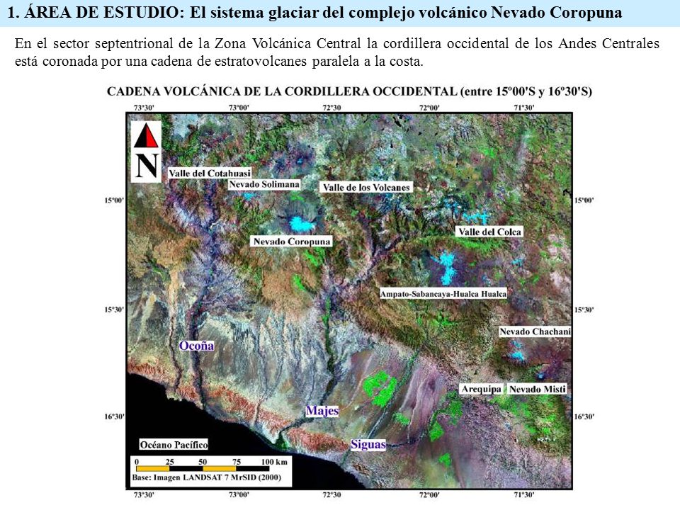 1. ÁREA DE ESTUDIO: El sistema glaciar del complejo volcánico Nevado Coropuna
