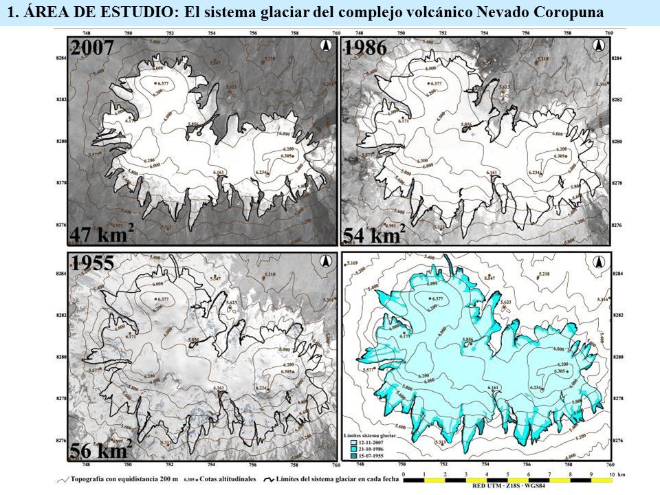 1. ÁREA DE ESTUDIO: El sistema glaciar del complejo volcánico Nevado Coropuna