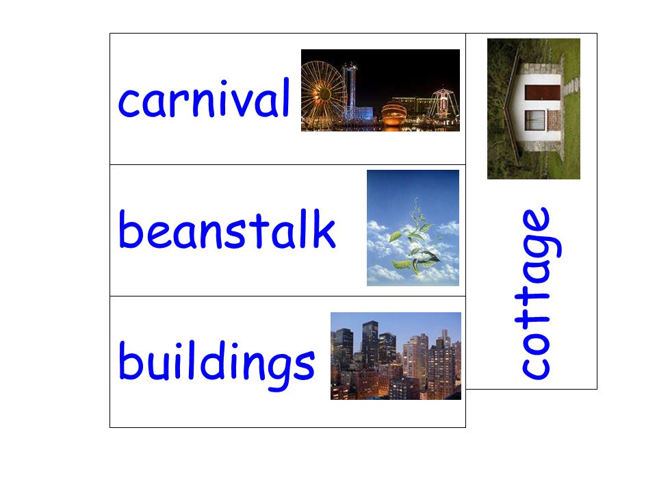 carnival cottage beanstalk buildings