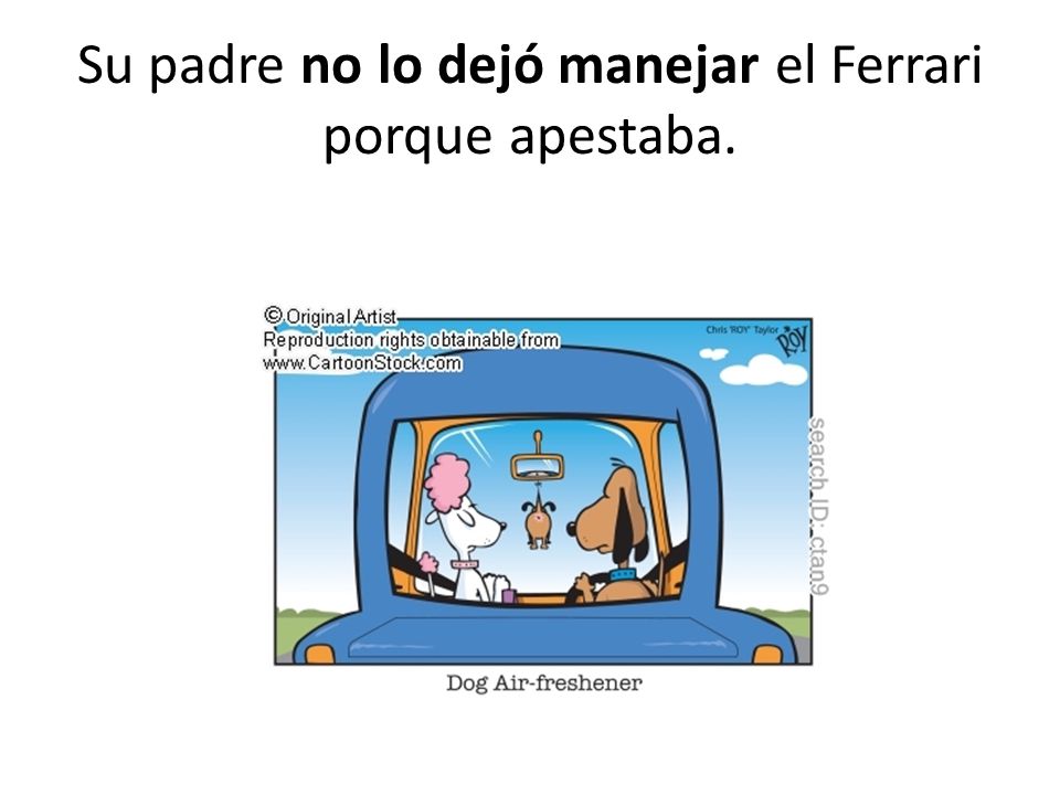 Su padre no lo dejó manejar el Ferrari porque apestaba.