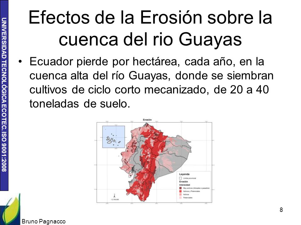 Efectos de la Erosión sobre la cuenca del rio Guayas