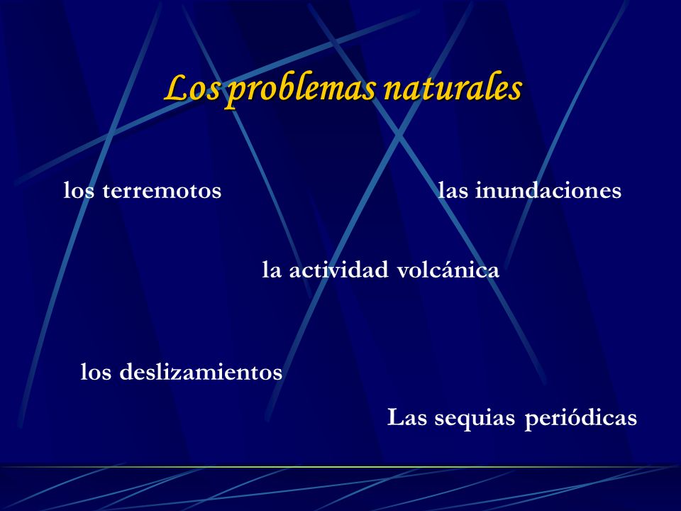 Los problemas naturales