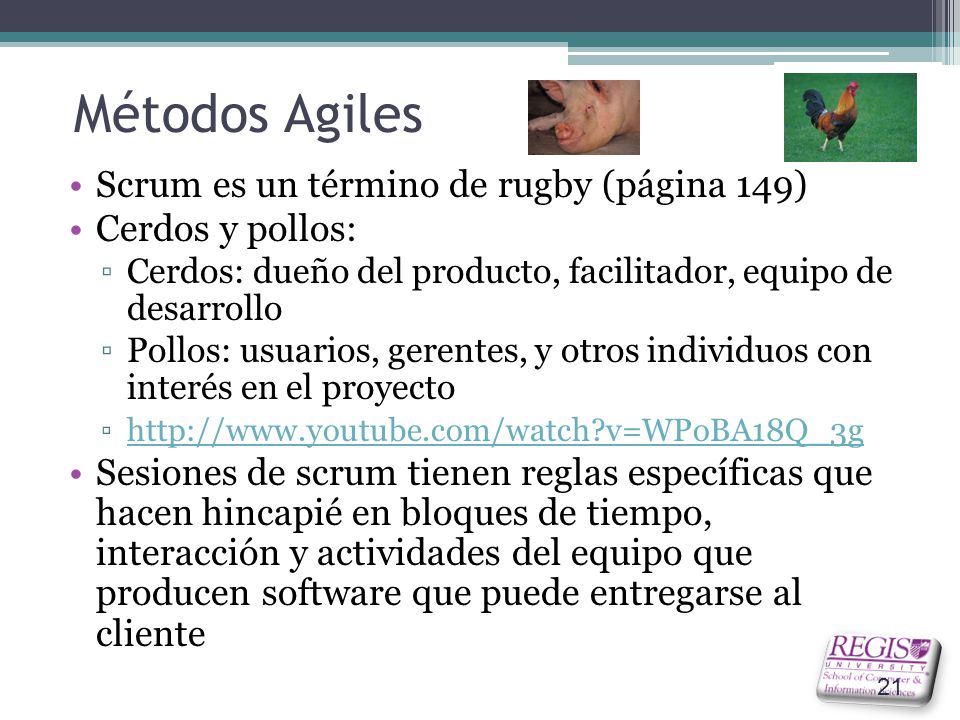 Métodos Agiles Scrum es un término de rugby (página 149)