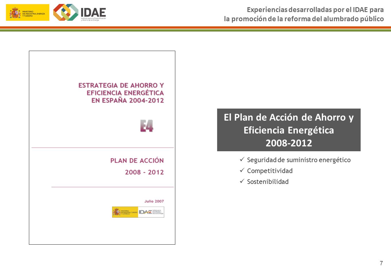 El Plan de Acción de Ahorro y Eficiencia Energética