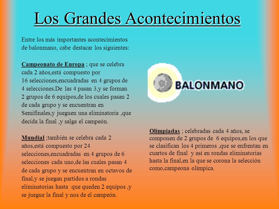 Los Grandes Acontecimientos